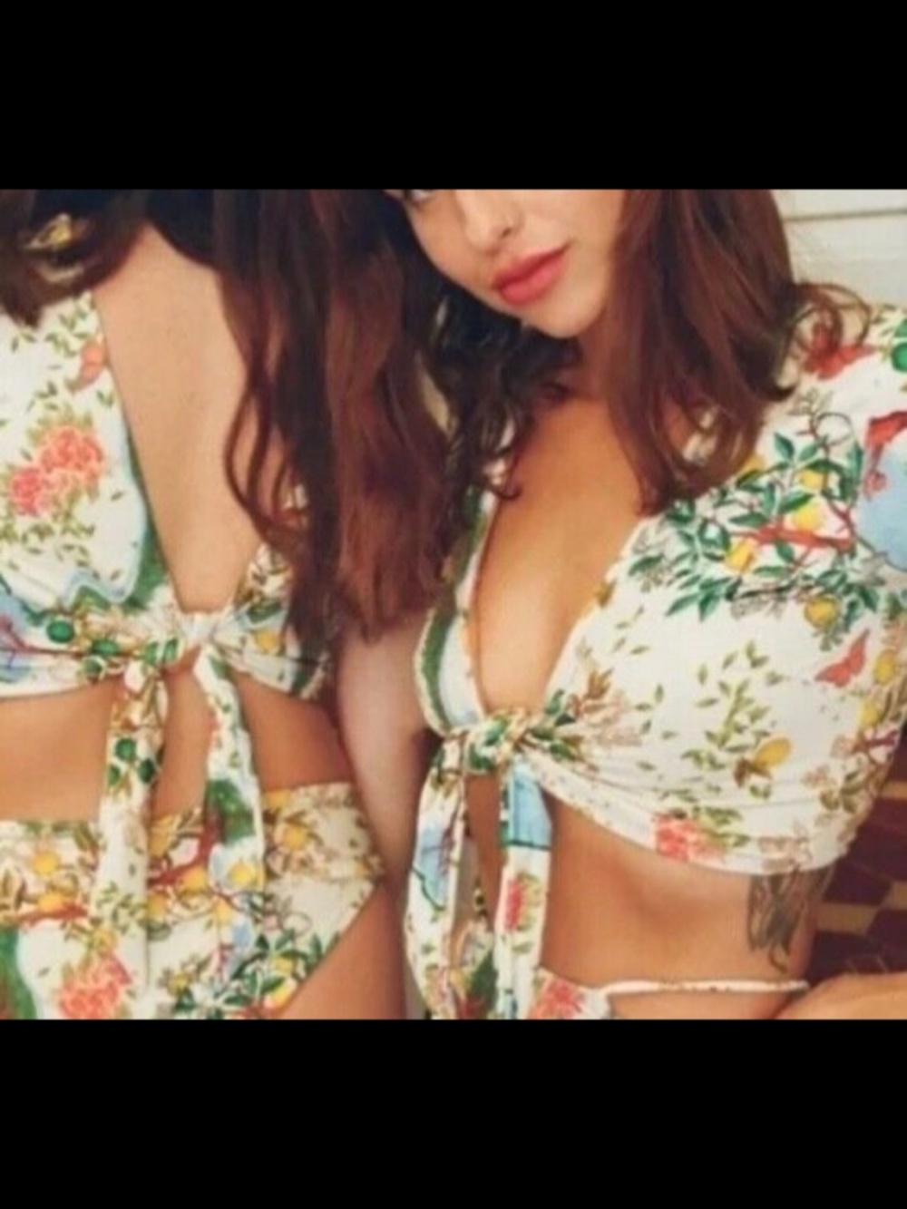We Are HAH All Tied Up LemoncHAHlo Reversible Crop Top or Swim Top Size S - NWT